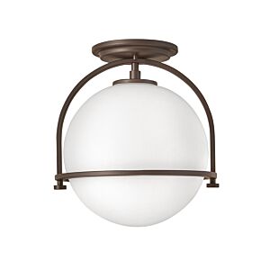 Hinkley Somerset 1-Light Semi-Flush Ceiling Light In Buckeye Bronze