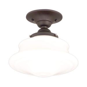 Petersburg One Light Semi Flush Mount in Old Bronze by Hudson Valley