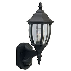 Tiverton 1-Light Wall Lantern - Motion Detector in Black