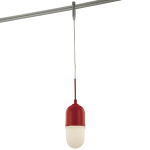 Gk Lightrail One Light Pendant Head in Matte Red by George Kovacs