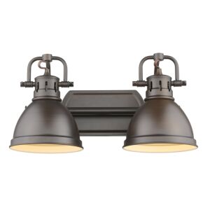 Duncan Rbz 2-Light Bathroom Vanity Light in Rubbed Bronze