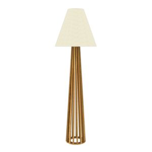 Slatted 1-Light Floor Lamp in Louro Freijo