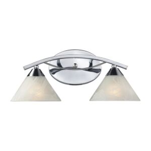 Elysburg 2-Light Bathroom Vanity Light in Polished Chrome