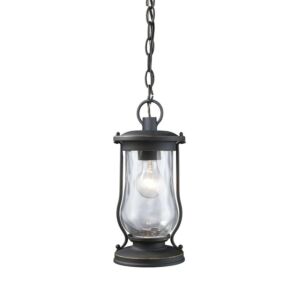 Farmstead  Outdoor Pendant in Matte Black by ELK Home