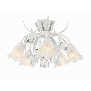 Southport Five Light Semi Flush Mount in Wet White by Crystorama