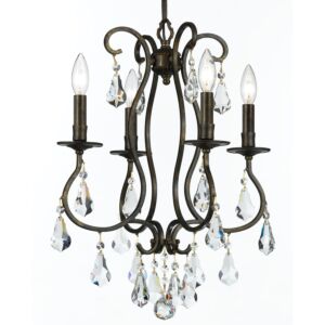 Ashton 4-Light Mini Chandelier in English Bronze