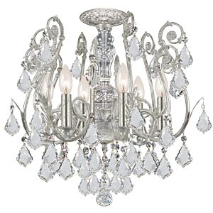 Regis Six Light Chandelier in Olde Silver by Crystorama