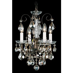 New Orleans Four Light Chandelier in Heirloom Gold by Schonbek