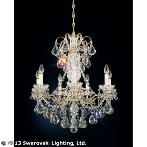 New Orleans Seven Light Chandelier in French Gold by Schonbek