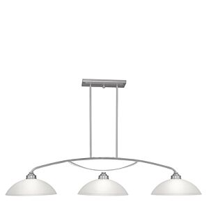 Somerset 3-Light Billiard with Island in Brushed Nickel