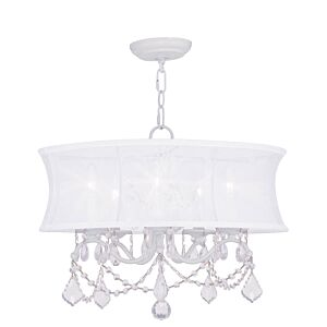 Newcastle 5-Light Chandelier in White