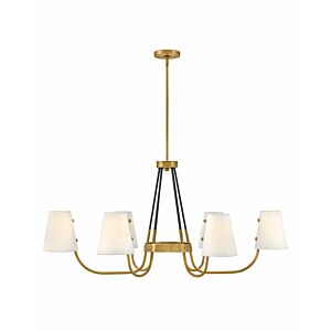 Hinkley Aston 6-Light Linear Chandelier In Heritage Brass