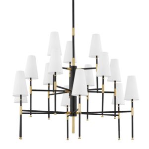 Bowery 15 Light Chandelier in Aged Old Bronze by Hudson Valley