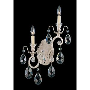 Renaissance Two Light Wall Sconce in Antique Silver by Schonbek