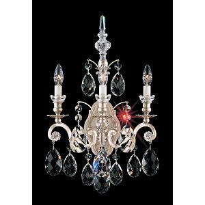 Renaissance Three Light Wall Sconce in Antique Silver by Schonbek