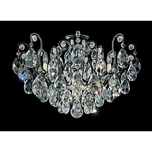 Renaissance Eight Light Semi Flush Mount in Antique Silver by Schonbek