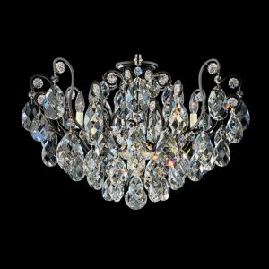 Renaissance Eight Light Semi Flush Mount in Black by Schonbek