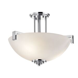 Eileen 3-Light LED Pendant with Semi-Flush in Chrome