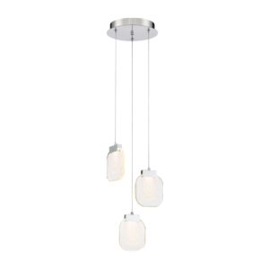 Eurofase Paget 3-Light Chandelier in Chrome