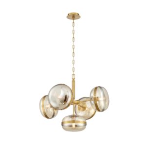 Eurofase Nottingham 5-Light Chandelier in Brass