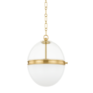 Donnell 1-Light Pendant in Aged Brass