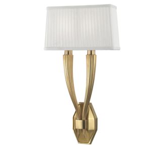 Erie Two Light Wall Sconce in Aged Brass by Hudson Valley