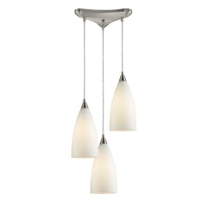 Vesta 3-Light Pendant in Satin Nickel