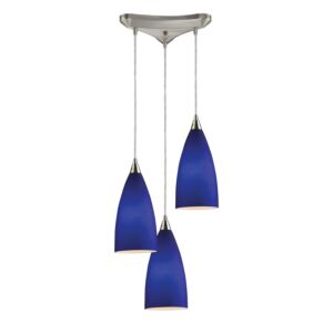 Vesta 3-Light Pendant in Satin Nickel