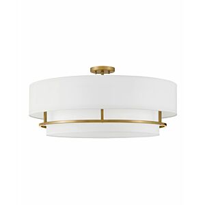 Hinkley Graham 4-Light Semi-Flush Ceiling Light In Lacquered Brass