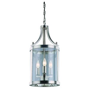 DVI Niagara 3-Light Foyer Pendant in Satin Nickel