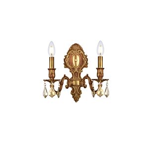 Monarch 2-Light Wall Sconce in French Gold