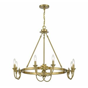 Sullivan 8-Light Chandelier in Warm Brass