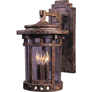 Santa Barbara VX Three Light Outdoor Wall Lantern in Sienna by Maxim