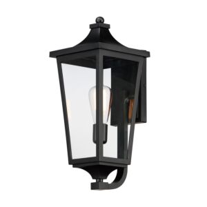 Sutton Place VX 1-Light Outdoor Wall Sconce in Black