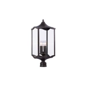 Lakewood Four Light Post Mount in Aged Iron by Kalco