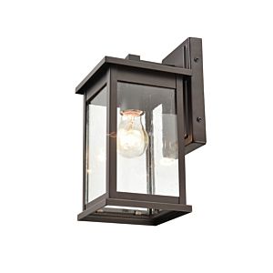 Bowton One Light Outdoor Hanging Lantern in Powder Coat Bronze by Millennium