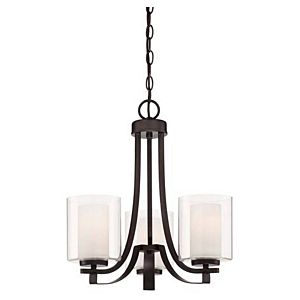 Parsons Studio Three Light Chandelier in Smoked Iron by MinkaLavery