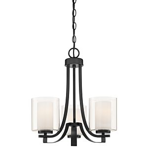 Minka Lavery Parsons Studio 3 Light Transitional Chandelier in Sand Coal