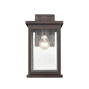 Bowton One Light Outdoor Hanging Lantern in Powder Coat Bronze by Millennium