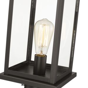 Bowton One Light Outdoor Post Lantern in Powder Coat Bronze by Millennium