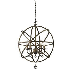 Z-Lite Acadia 5-Light Pendant Light In Golden Bronze