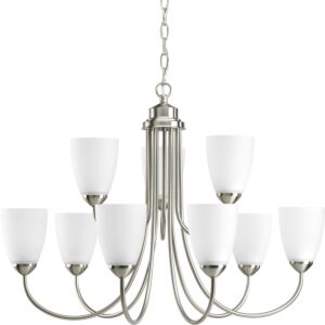 Gather 9-Light Chandelier in Brushed Nickel