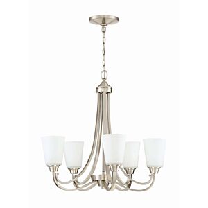 Craftmade Grace 5-Light Transitional Chandelier in Brushed Polished Nickel