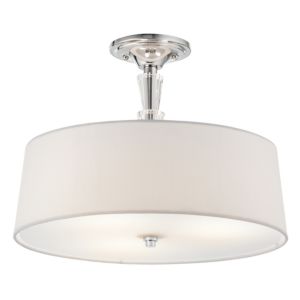 Kichler Crystal Persuasion 3 Light Drum Ceiling Light in Chrome