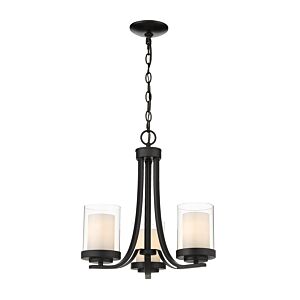 Z-Lite Willow 3-Light Chandelier In Matte Black