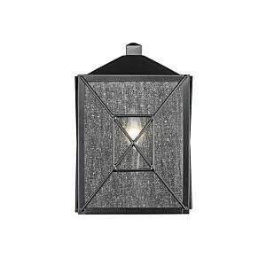 Caswell 1-Light Outdoor Wall Sconce in Powder Coated Black