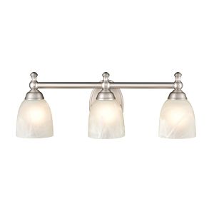 3-Light Bathroom Vanity Light in Satin Nickel