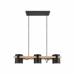 Hornwood Three Light Pendant in Black by Eglo USA