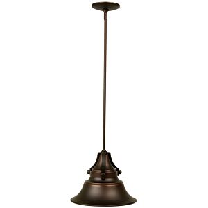 Craftmade Union 7" Outdoor Hanging Light in Oiled Bronze Gilded