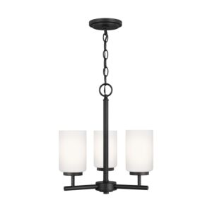 Oslo  Chandelier in Midnight Black by Generation Lighting.